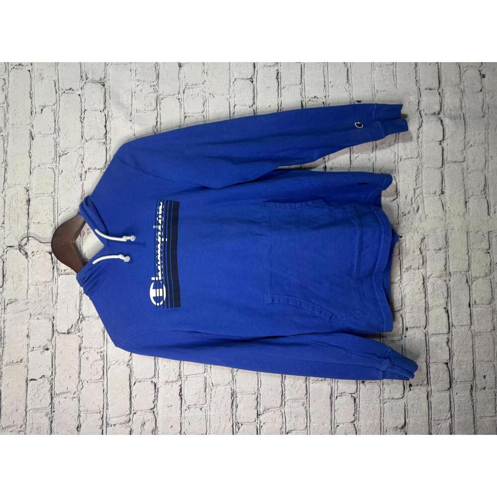 Champion Authentic Athleticwear Blue Hoodie Sweatshirt Size Small